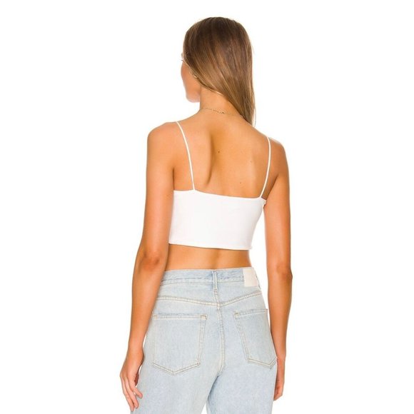 superdown Estelle Knot Crop Top in White Size Small - Picture 3 of 9